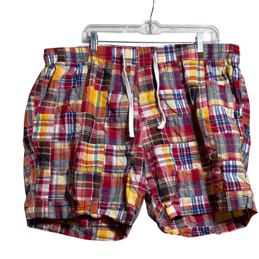 Kiel James Patrick Summer Soiree Indian Madras Patchwork Shorts Men's 42